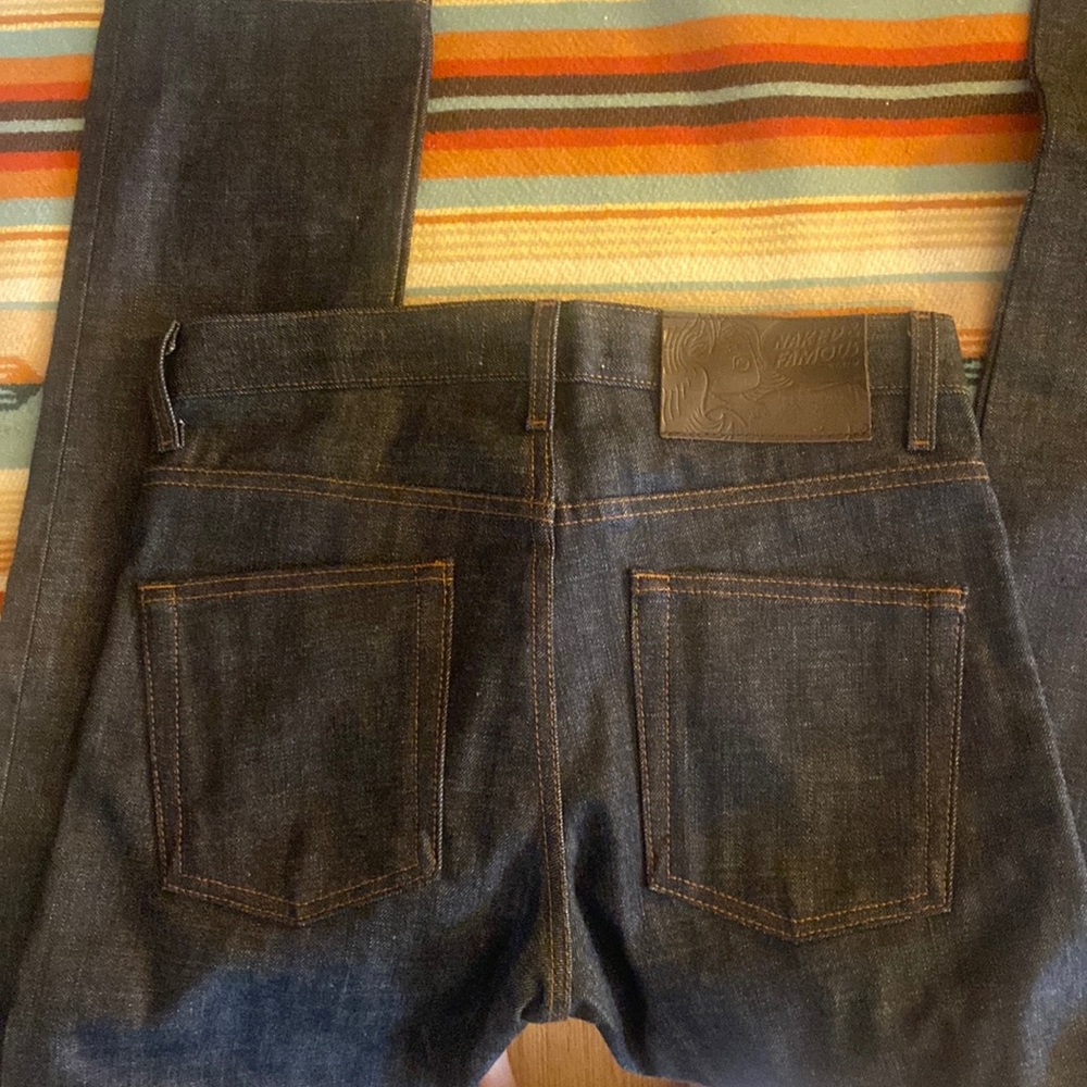 Naked and Famous Skinny Guy Deep Indigo rigid selvedge NWOT